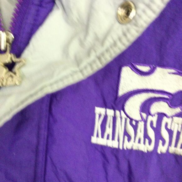 Starter Mens Kansas State Wildcats KSU Coat 90's Full Zip Vintage Purple Size M - Picture 8 of 16
